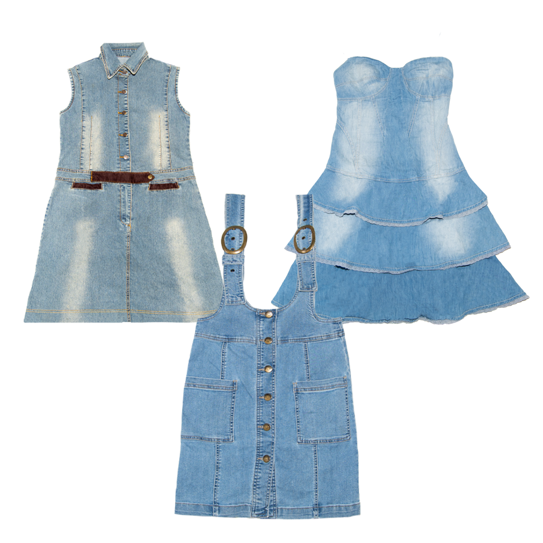 Y2K DENIM DRESSES KILO PACK – TVW Vintage Wholesale Clothing