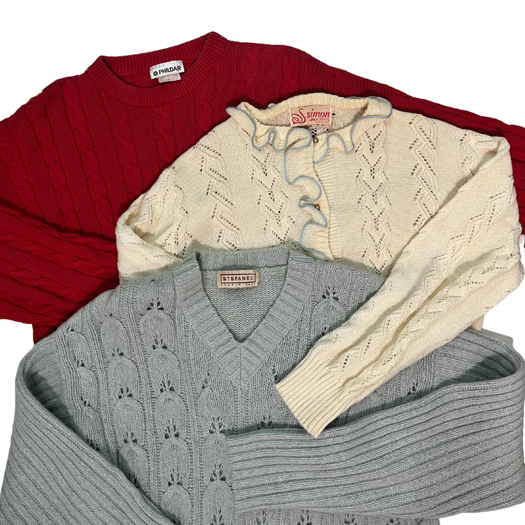 Kilo Pack Sueters Vintage Básicos con Nudos