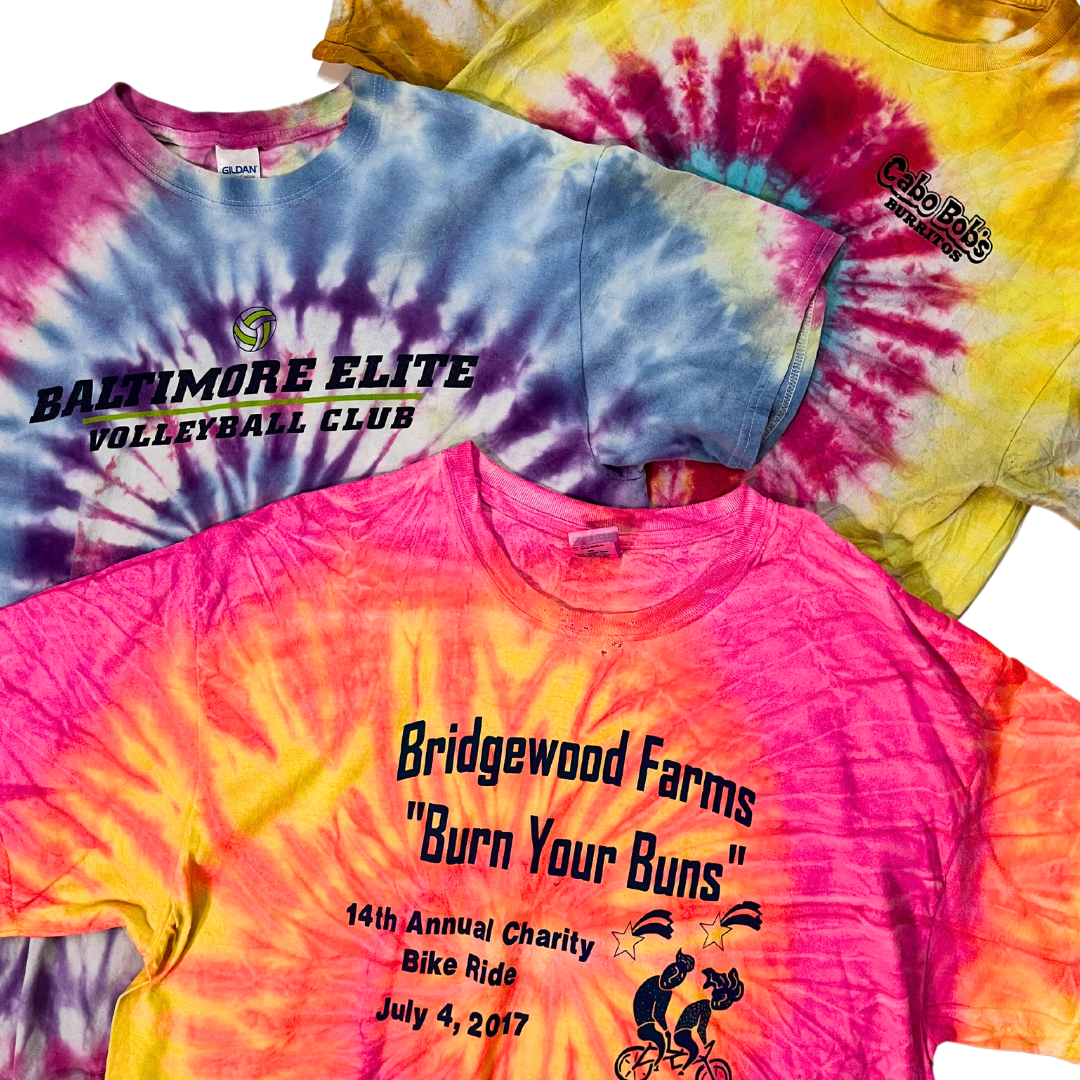TIE DYE T-SHIRTS PACK PER UNIT