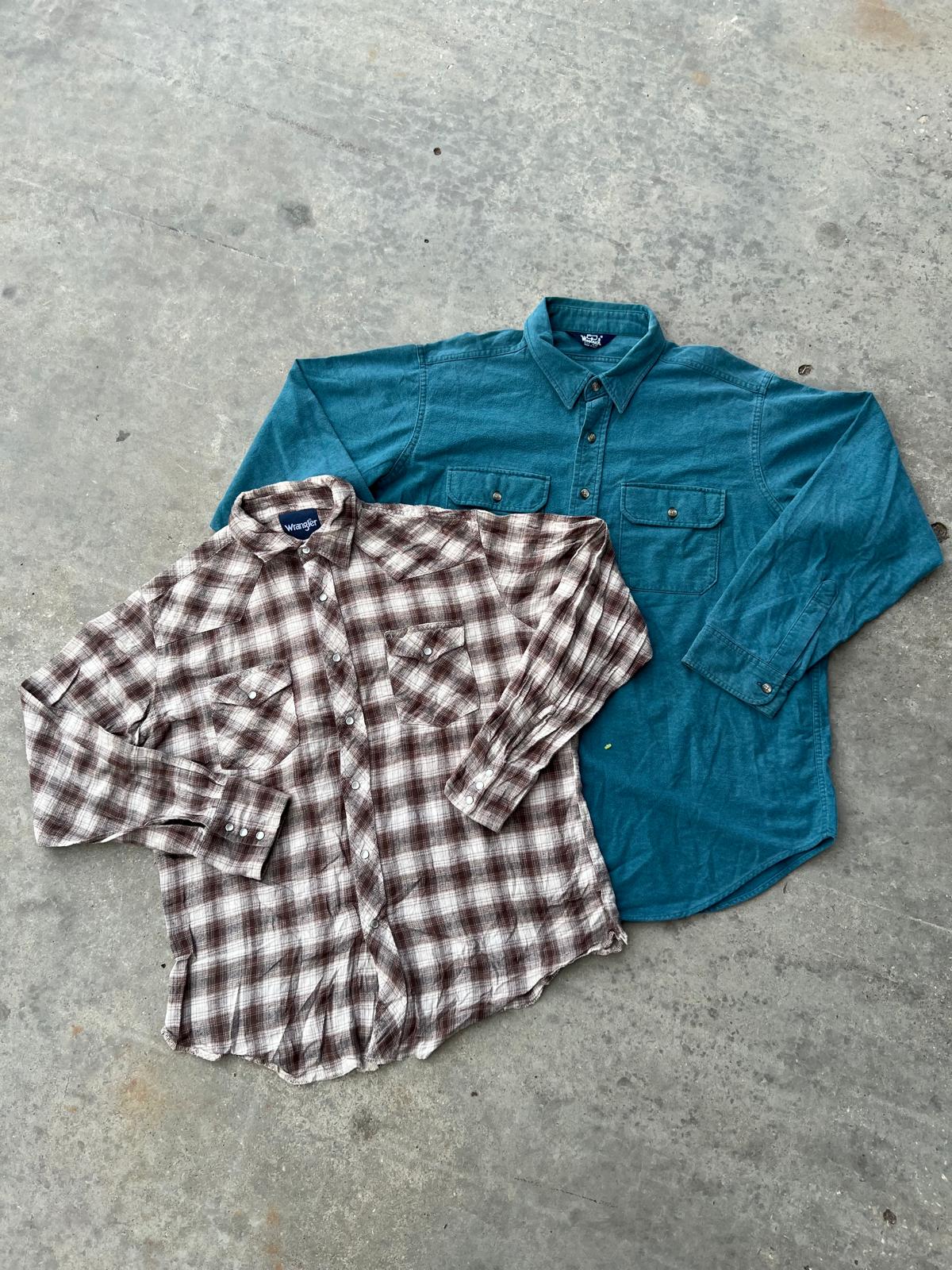 BRANDED FLANNEL AND CORDUROY SHIRT KILO PACK