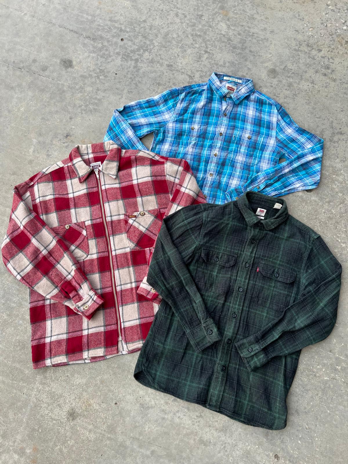 BRANDED FLANNEL AND CORDUROY SHIRT KILO PACK