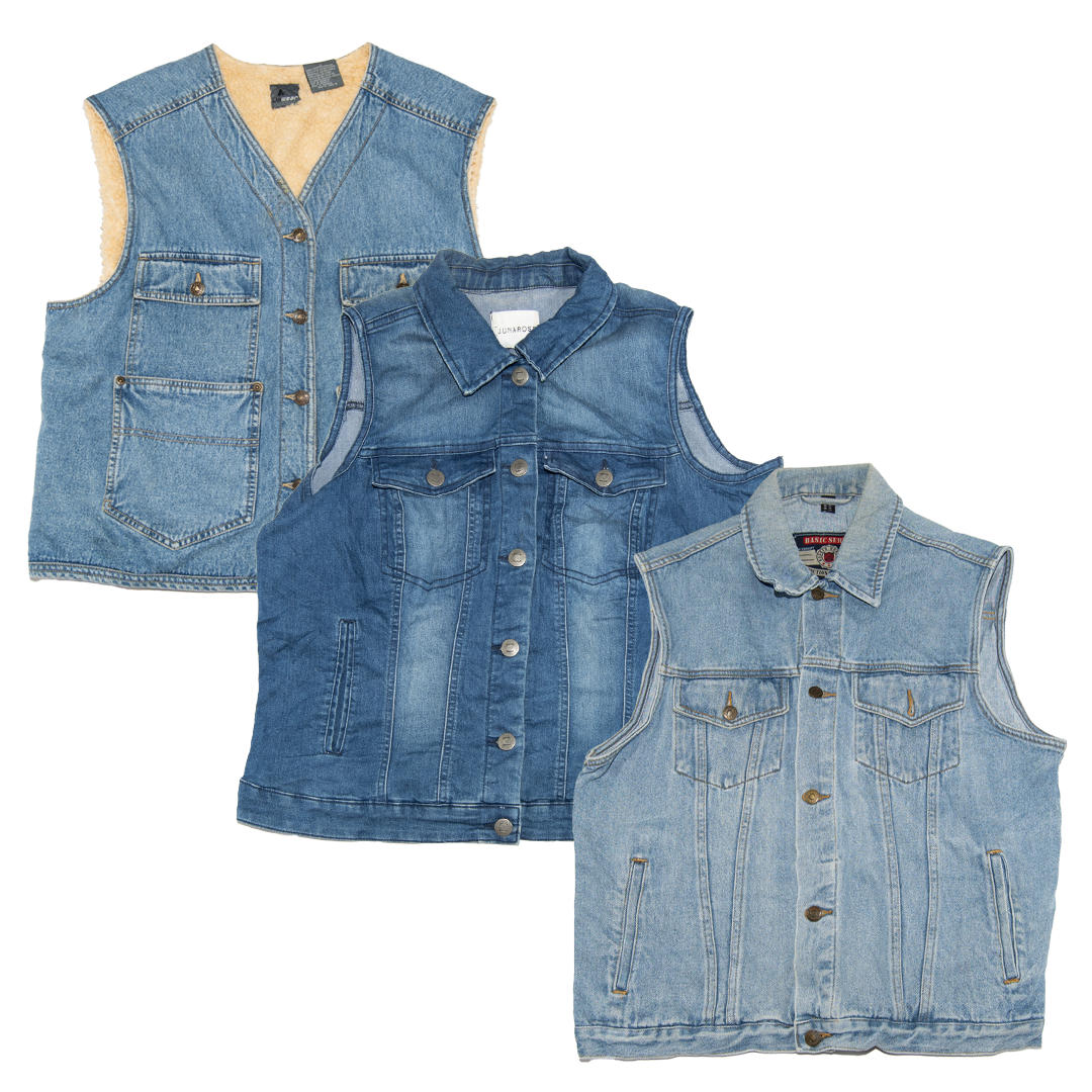VINTAGE DENIM VESTS KILO PACK