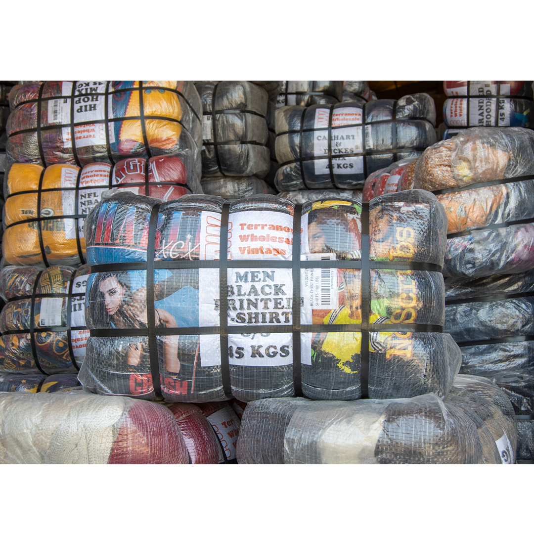 BALE VINTAGE MEN BLACK PRINTED T-SHIRTS