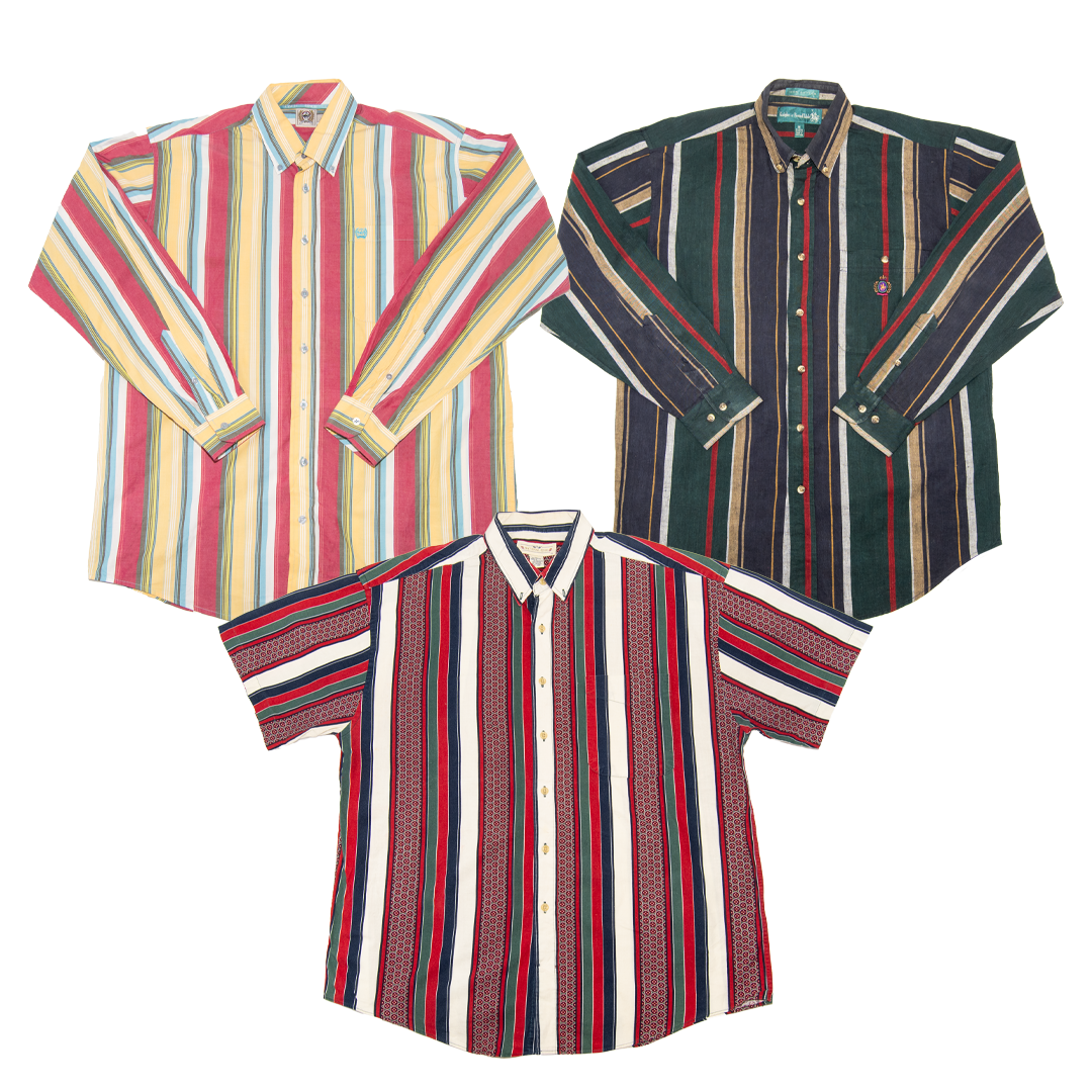 BRANDED AND UNBRANDED STRIPED SHIRTS PACK