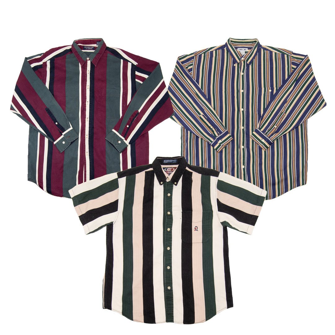 BRANDED AND UNBRANDED STRIPED SHIRTS PACK