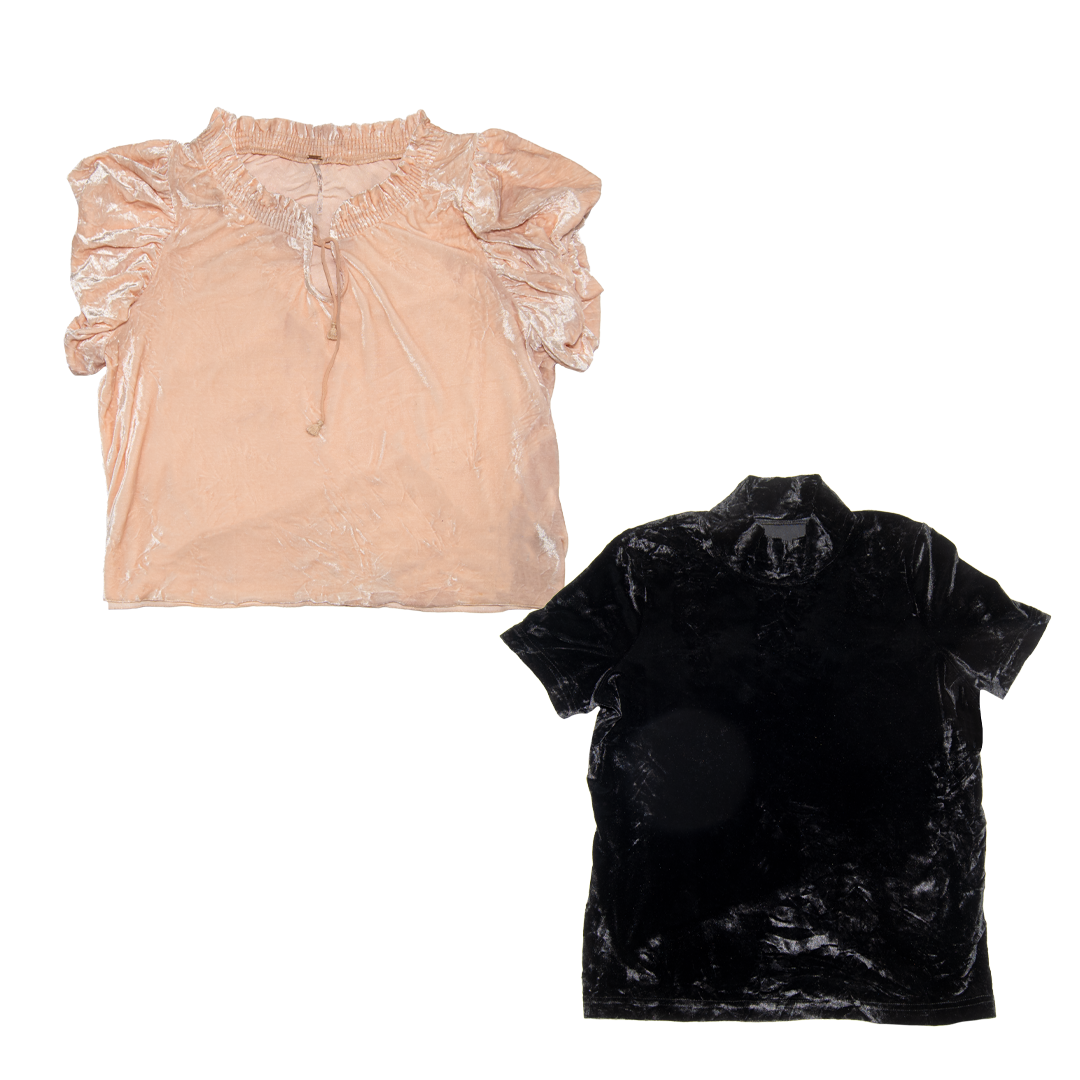 VELVET SHORT SLEEVE T-SHIRTS AND BLOUSES PACK